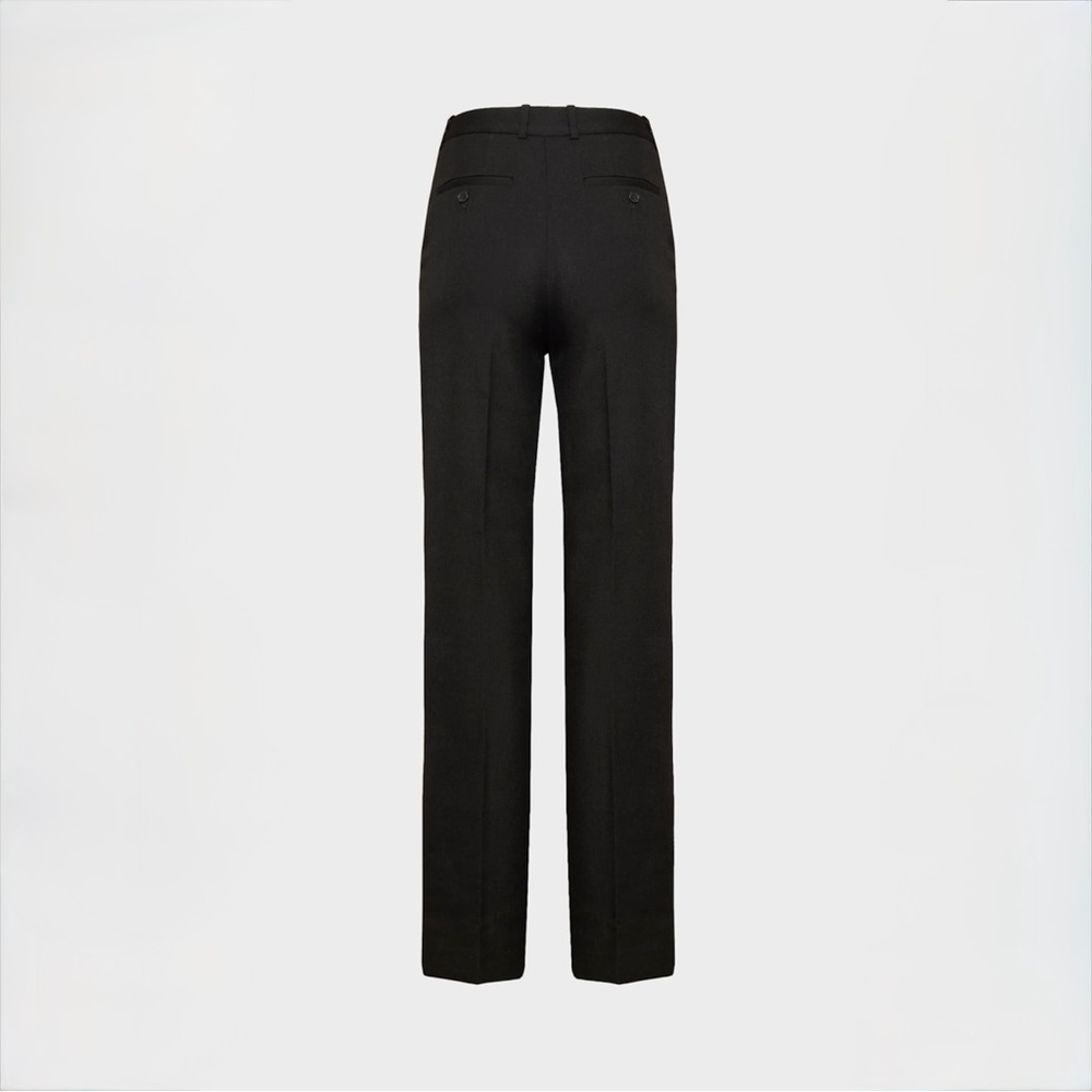 Babaton Agency Wool Blend Tailored Trouser Black High Rise Wide Leg Size 4 - Picture 11 of 16